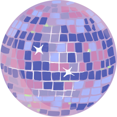 Dreamy Soft Painterly Holographic Disco Ball
